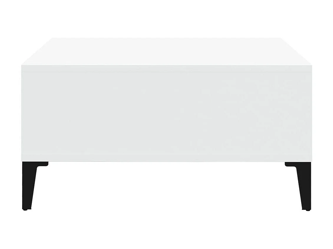 Mesa de centro madera contrachapada blanca 60x60x30 cm ES57065