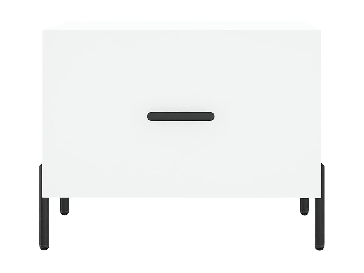 Table basse blanc 50x50x40 cm bois d'ingénierie OFR46743 BonneVie Meuble