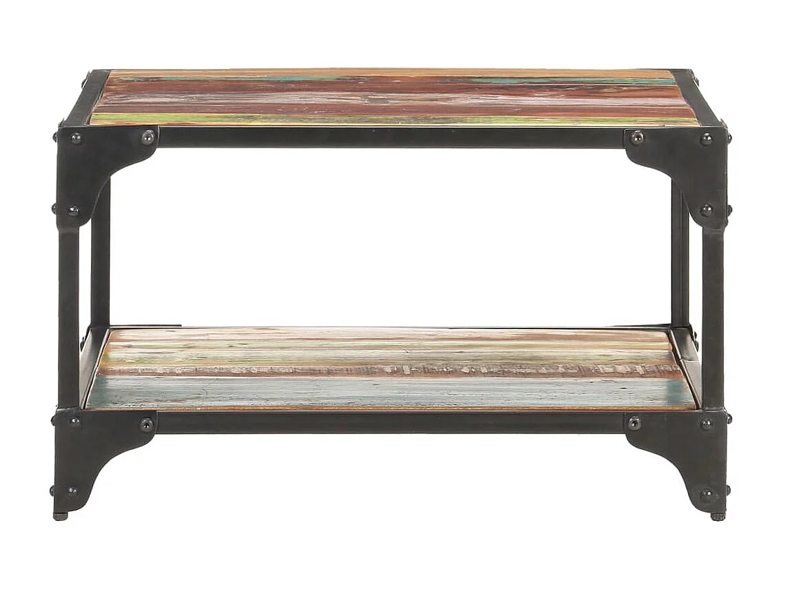 Mesa de centro de madera maciza reciclada 60x60x35 cm ES41985