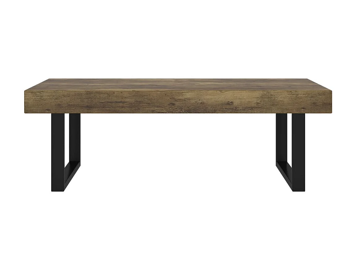 Salontafel 120x60x40 cm MDF en ijzer donkerbruin en zwart NL90593