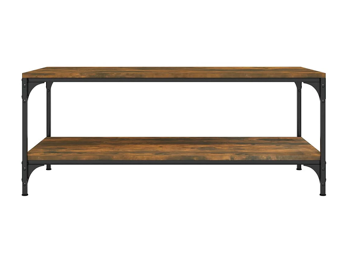 Salontafel 100x50x40 cm bewerkt hout gerookt eikenkleurig NL20919