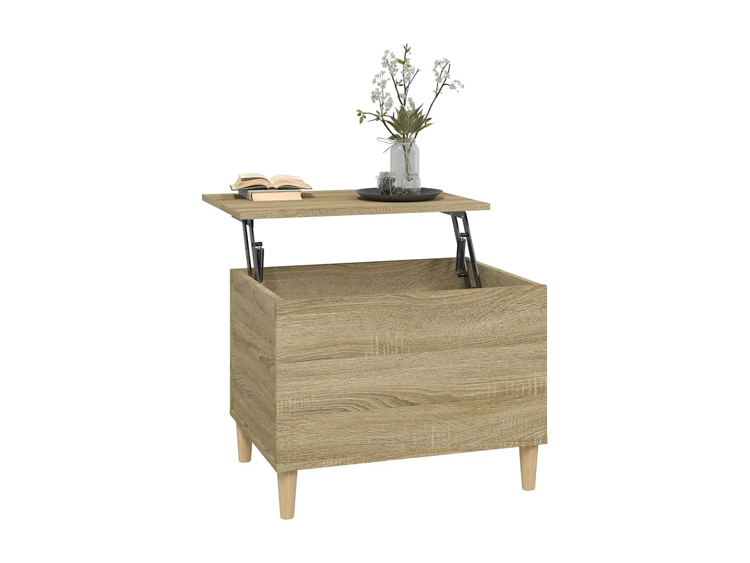 Mesa de centro madera contrachapada roble Sonoma 60x44,5x45 cm ES616301
