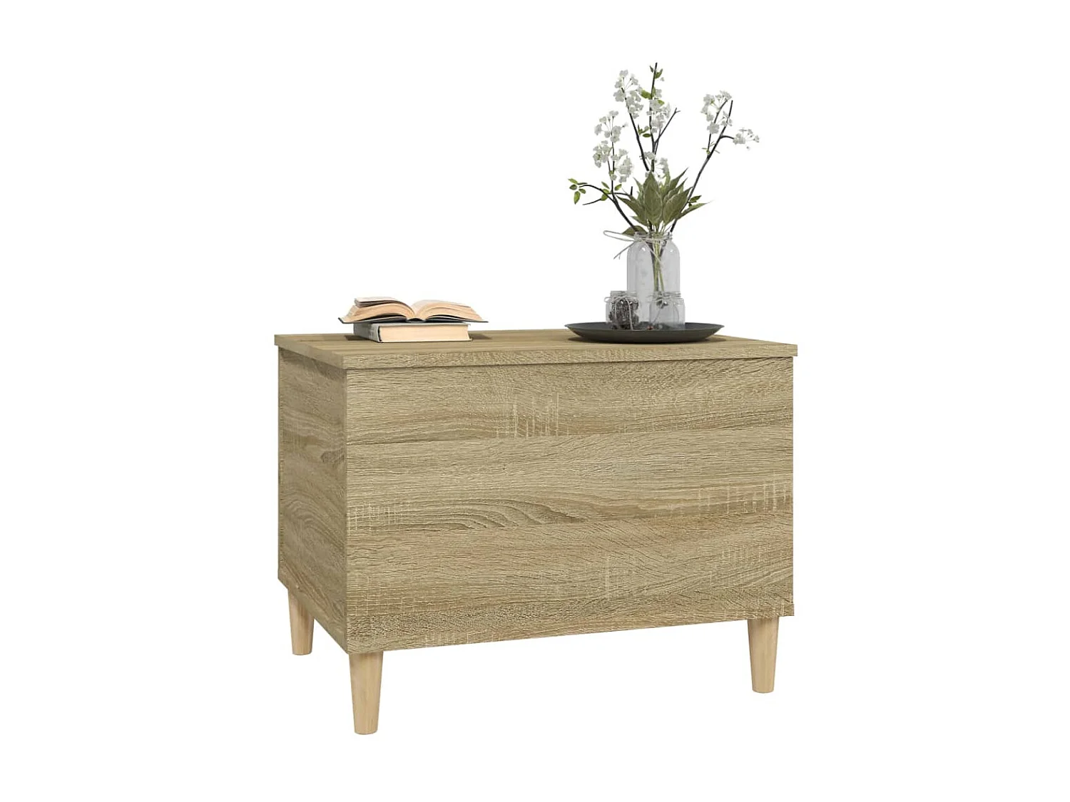 Table basse relevable Chêne sonoma 60x44,5x45 cm Bois d'ingénierie OFR12920 BonneVie Meuble