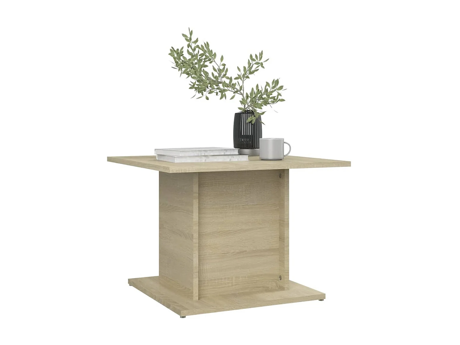 Table basse Chêne Sonoma 55,5x55,5x40 cm Aggloméré OFR70611 BonneVie Meuble