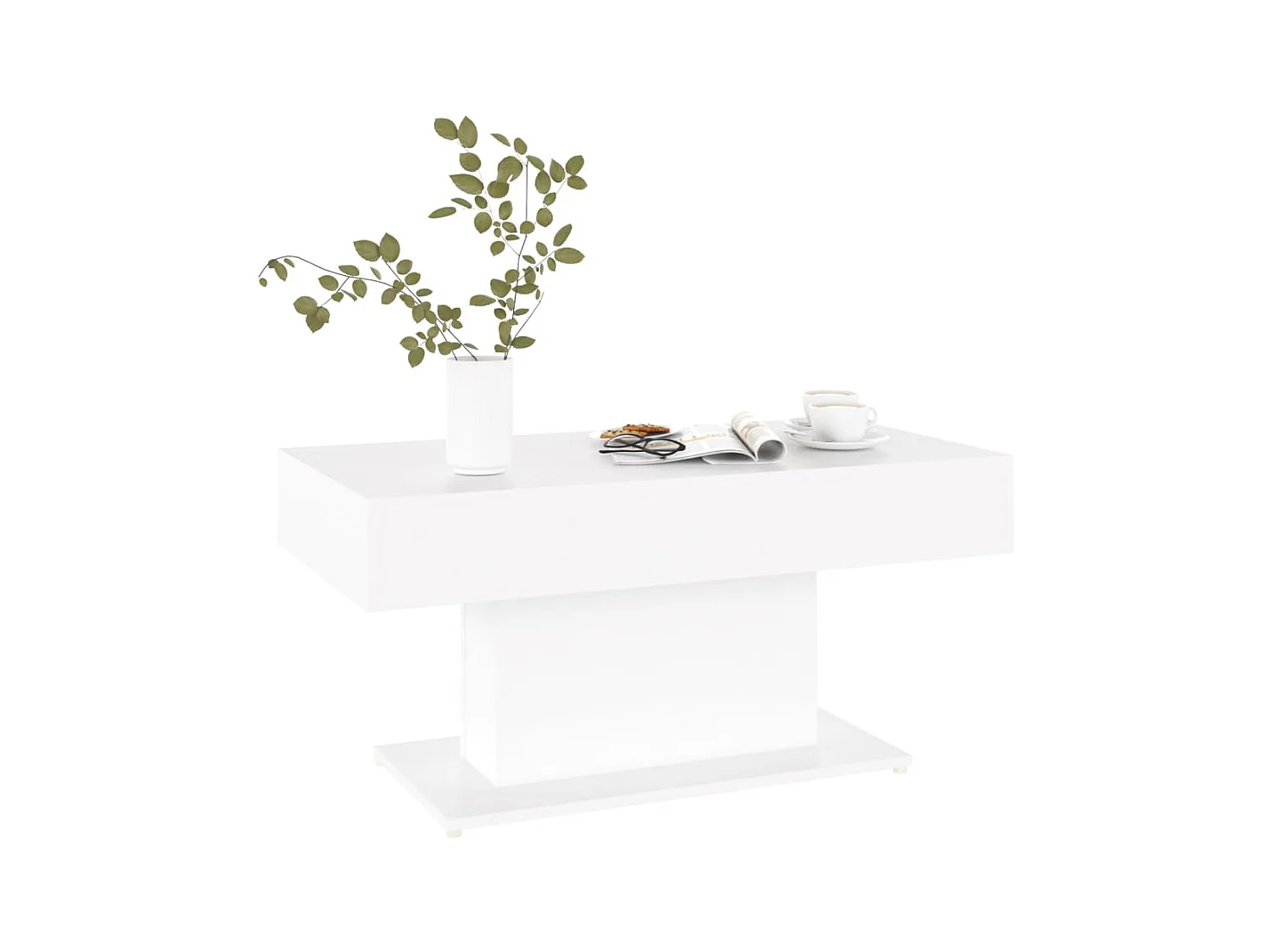 Mesa de centro 96x50x45 cm derivados de madeira branco PT557803