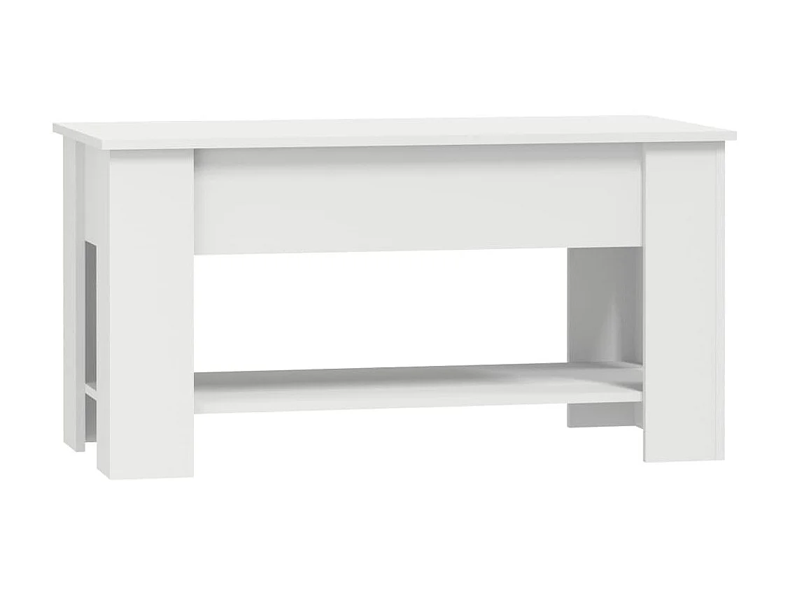 Mesa de centro madera de ingeniería blanco 101x49x52 cm ES868231
