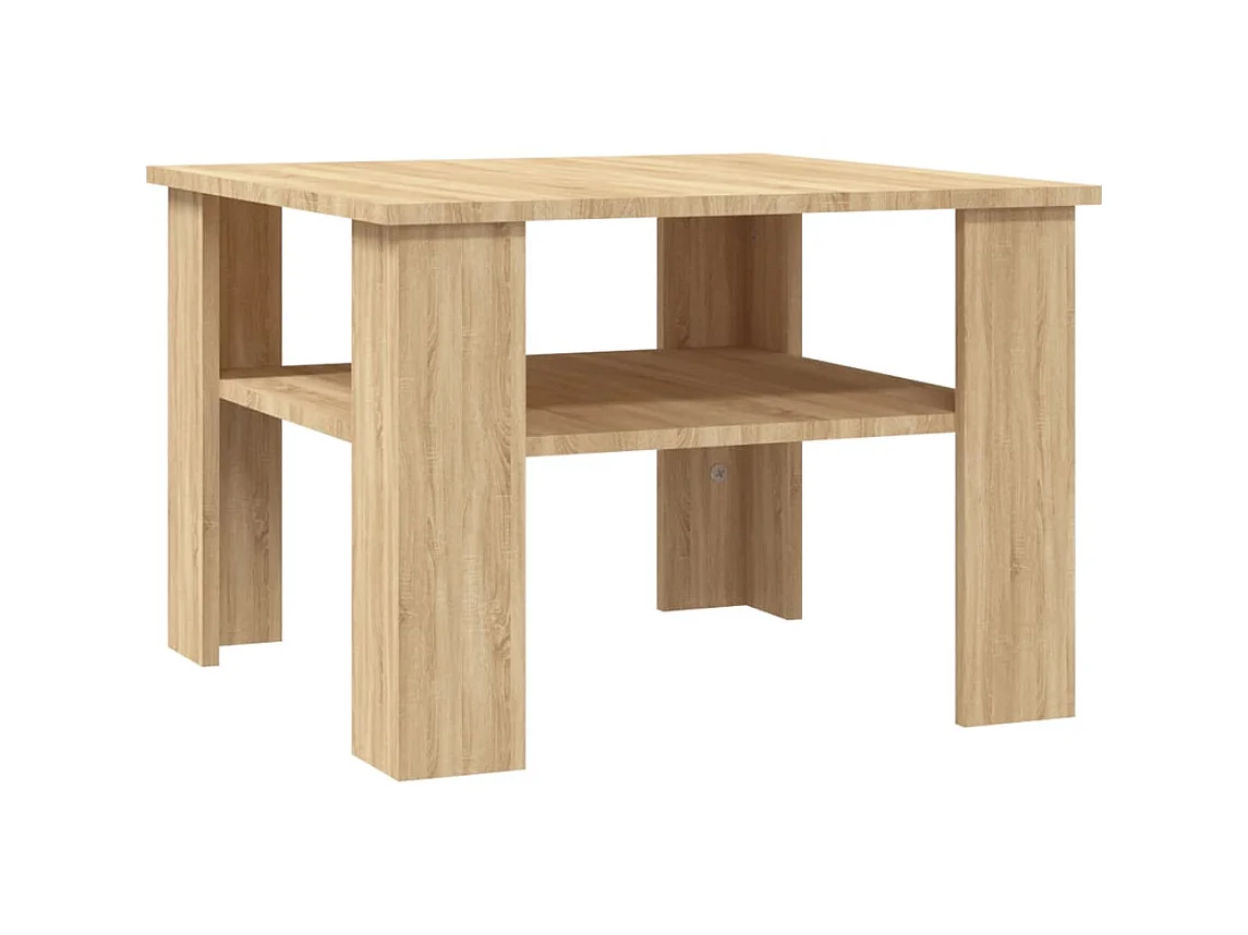 Table basse Chêne sonoma 60 x 60 x 42 cm Aggloméré OFR65168 BonneVie Meuble