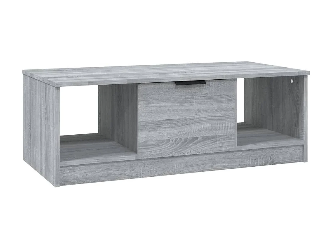 Table basse sonoma gris 102x50x36 cm bois d'ingénierie OFR51428 BonneVie Meuble