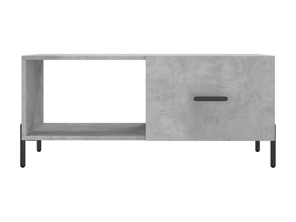 Mesa de centro madera contrachapada gris hormigón 90x50x40 cm ES31325