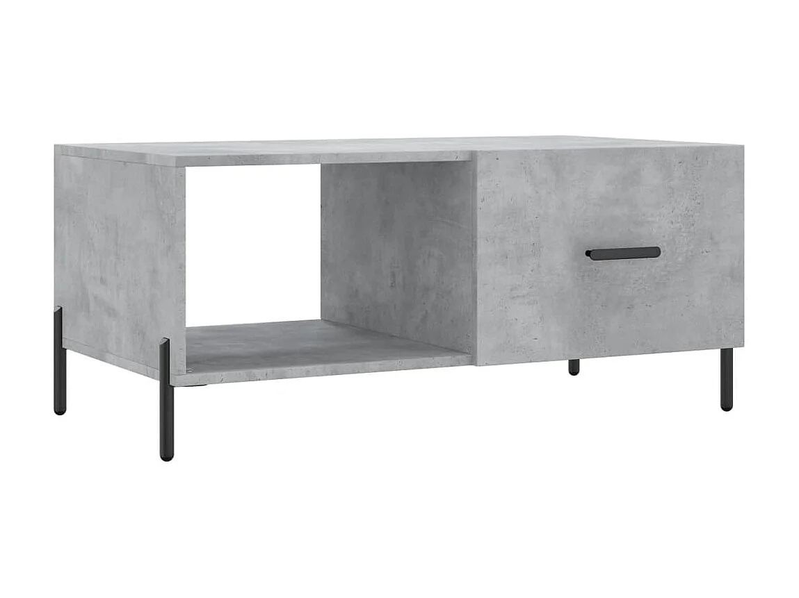 Table basse gris béton 90x50x40 cm bois d'ingénierie OFR58545 BonneVie Meuble