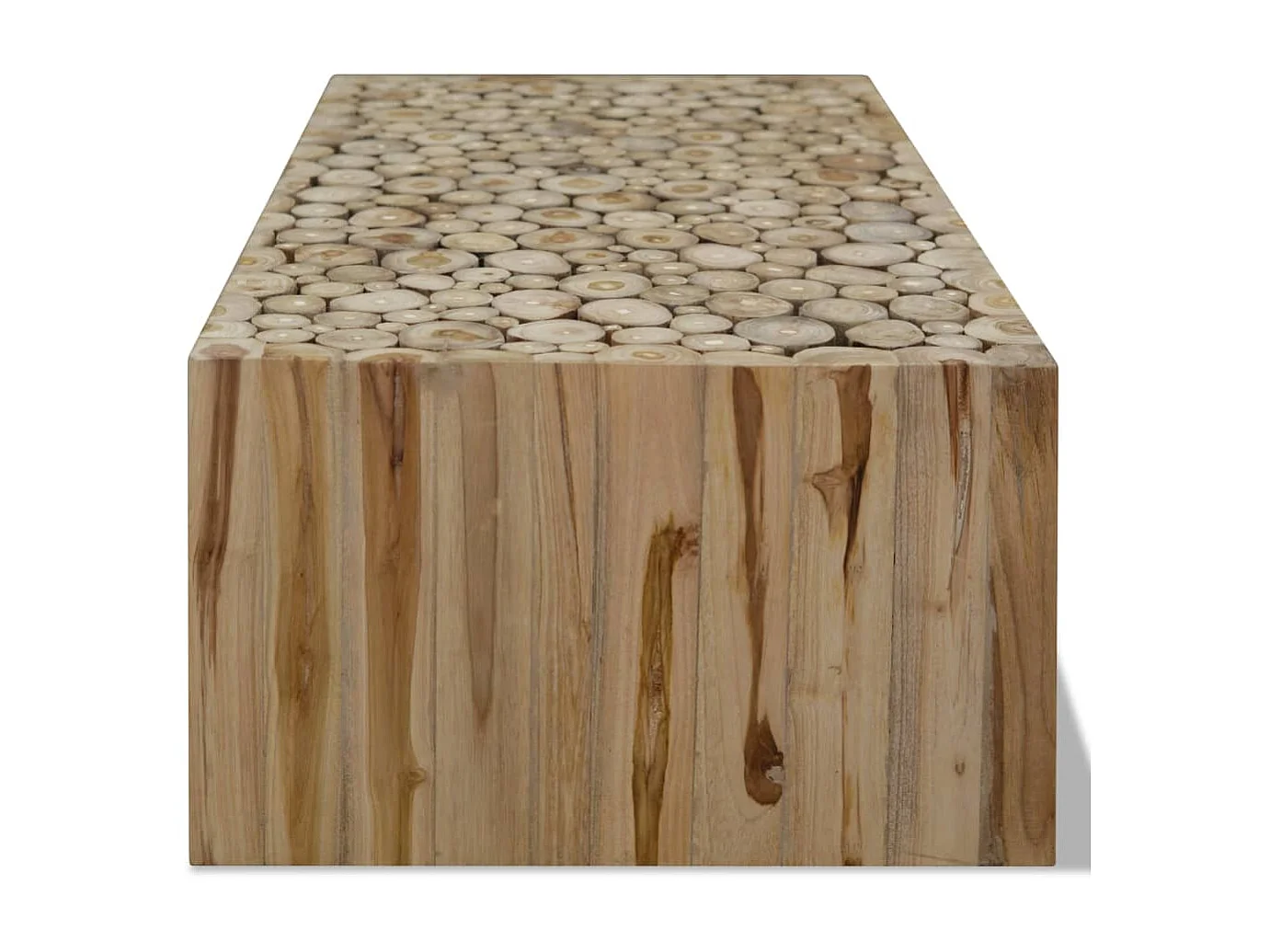 Mesa de centro em madeira de teca genuína 90x50x30 cm PT414679