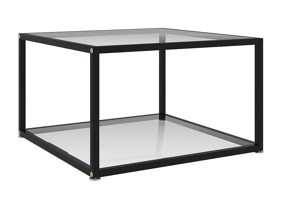 Table basse Transparent 60x60x35 cm Verre trempé OFR54213 BonneVie Meuble