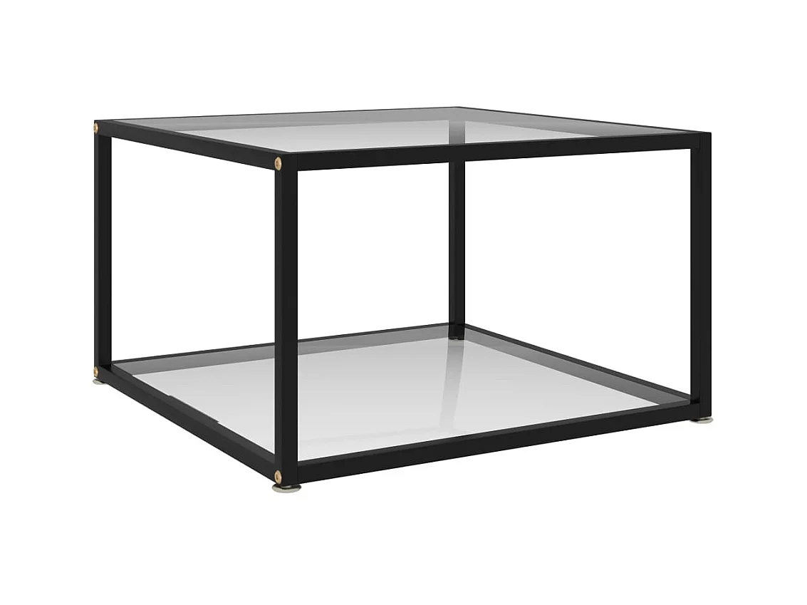 Table basse Transparent 60x60x35 cm Verre trempé OFR54213 BonneVie Meuble