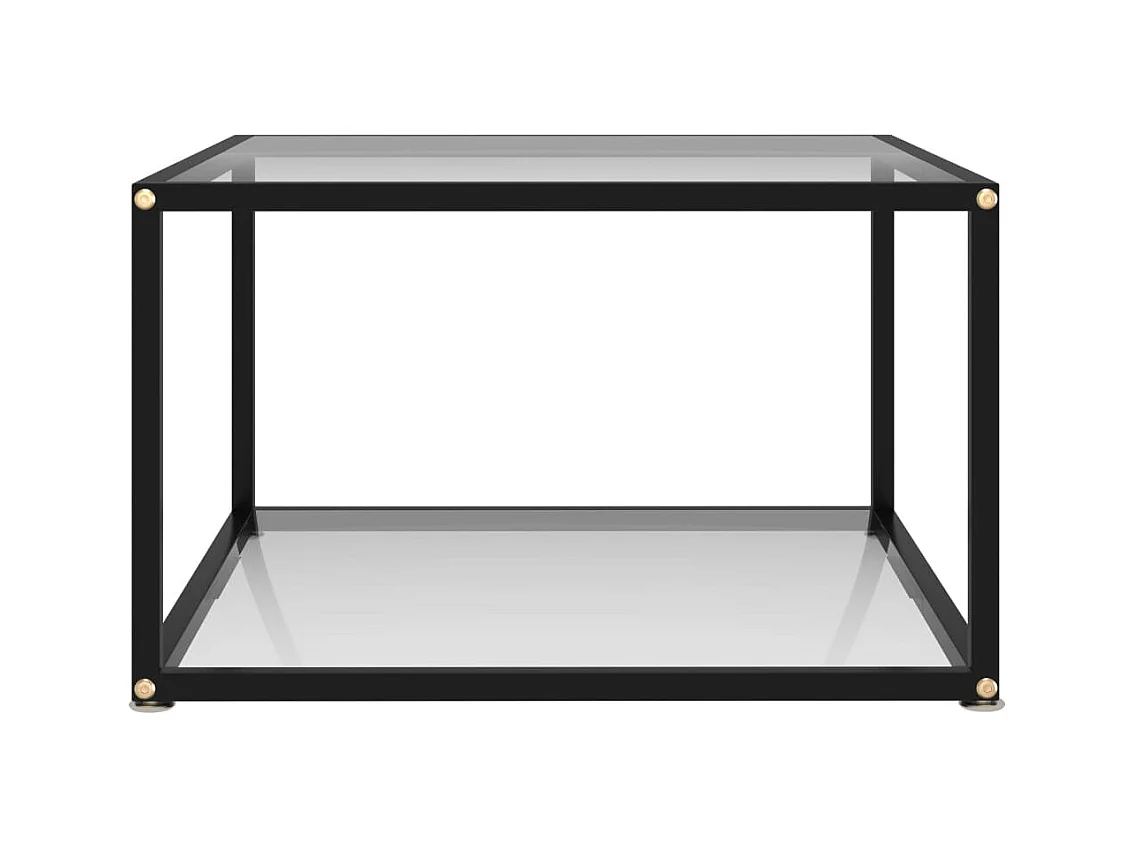 Mesa de centro 60x60x35 cm vidro temperado transparente PT304333
