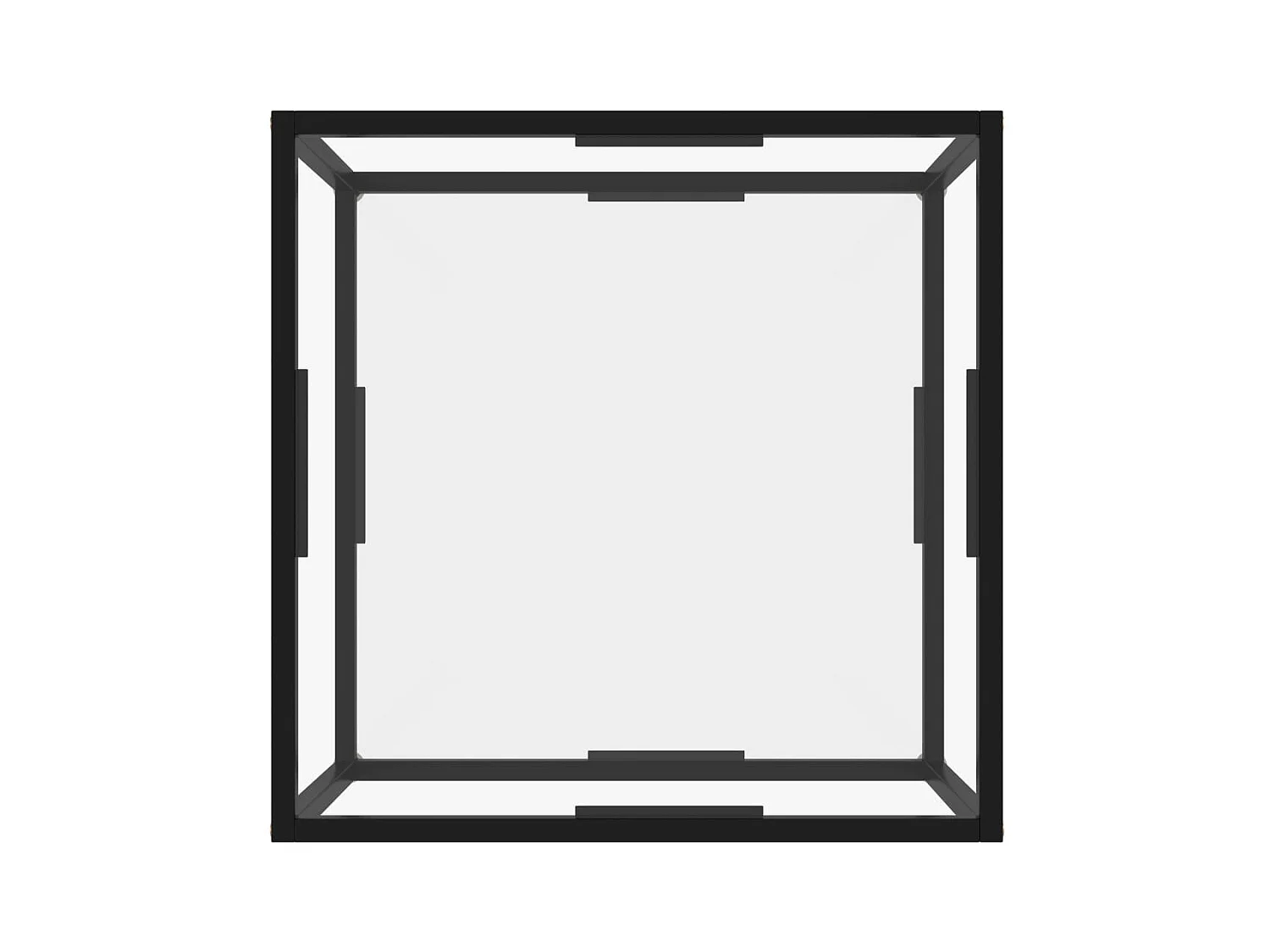 Mesa de centro 60x60x35 cm vidro temperado transparente PT304333