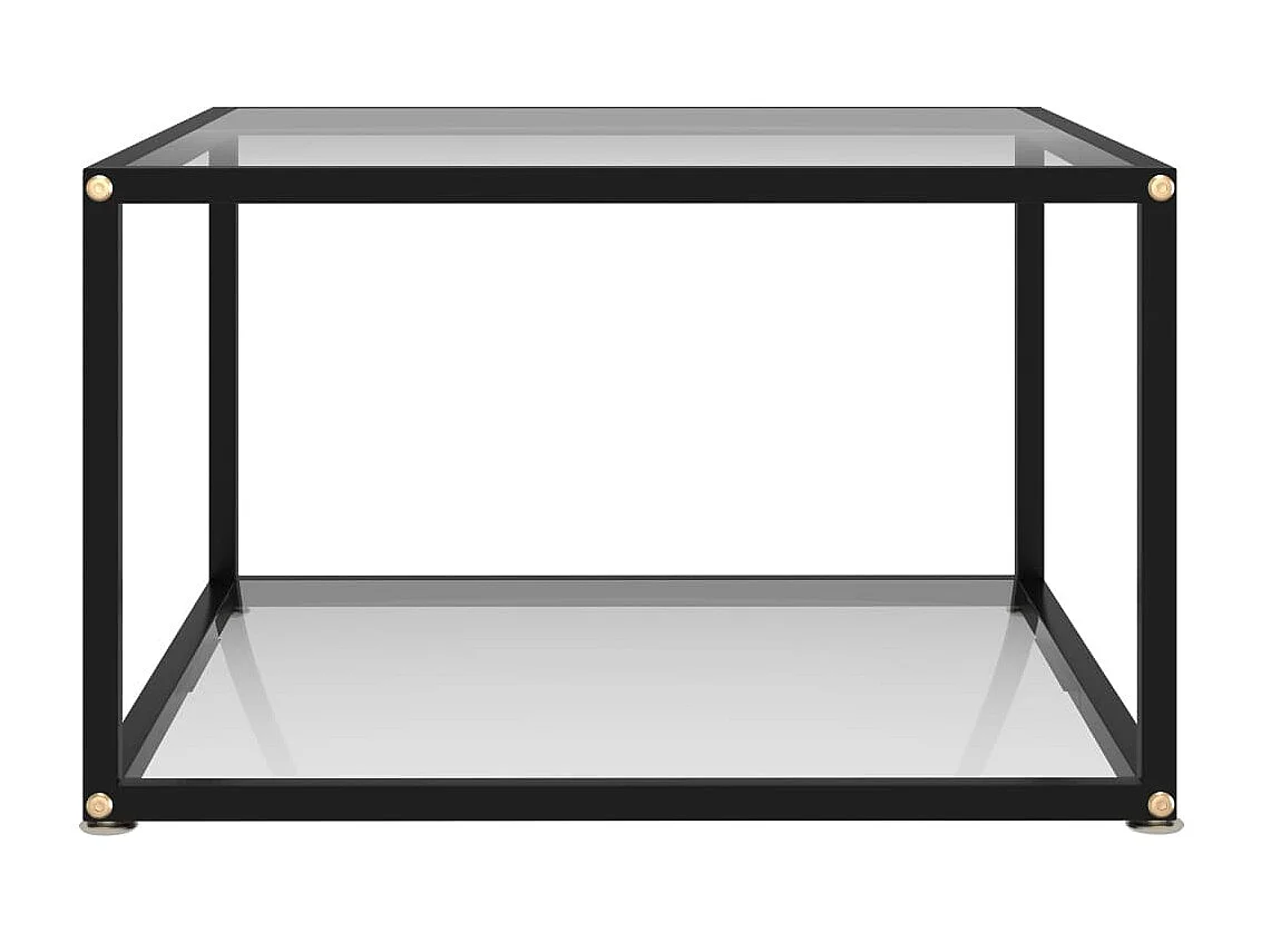 Table basse Transparent 60x60x35 cm Verre trempé OFR54213 BonneVie Meuble