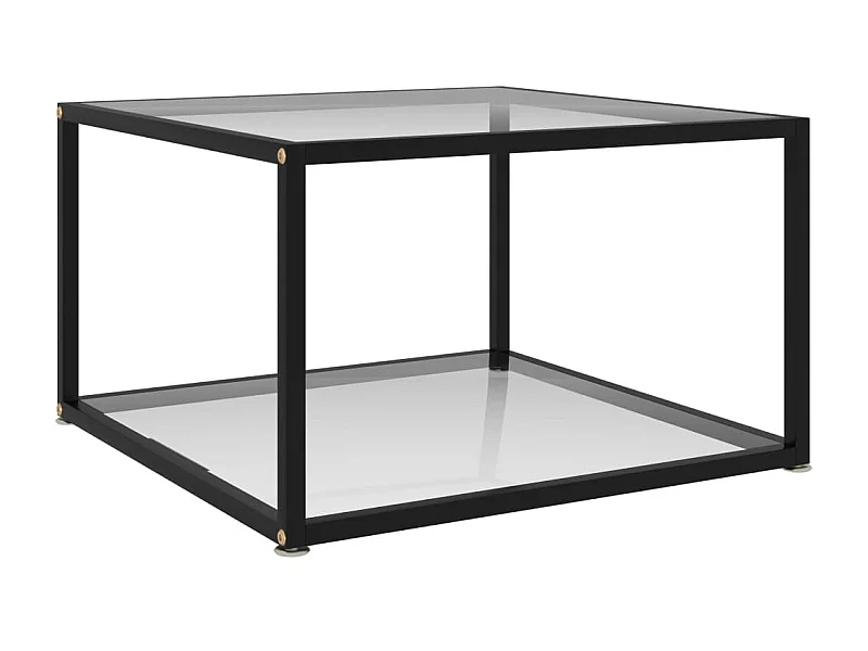 Table basse Transparent 60x60x35 cm Verre trempé OFR54213 BonneVie Meuble