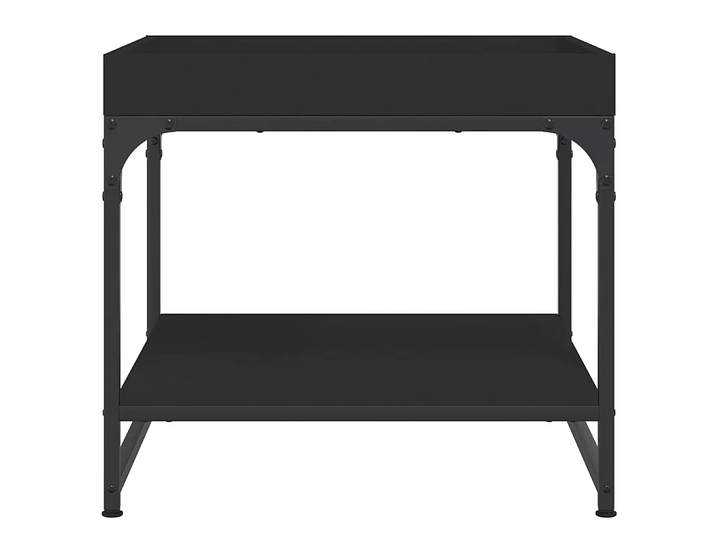 Table basse noir 49,5x49,5x45 cm bois d'ingénierie OFR85499 BonneVie Meuble