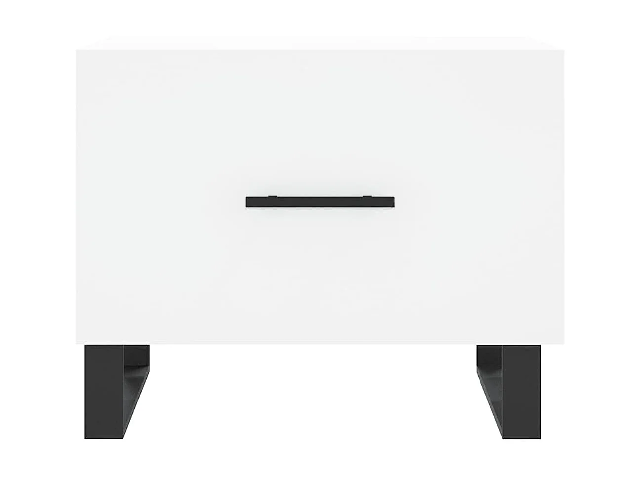 Table basse blanc 50x50x40 cm bois d'ingénierie OFR77339 BonneVie Meuble