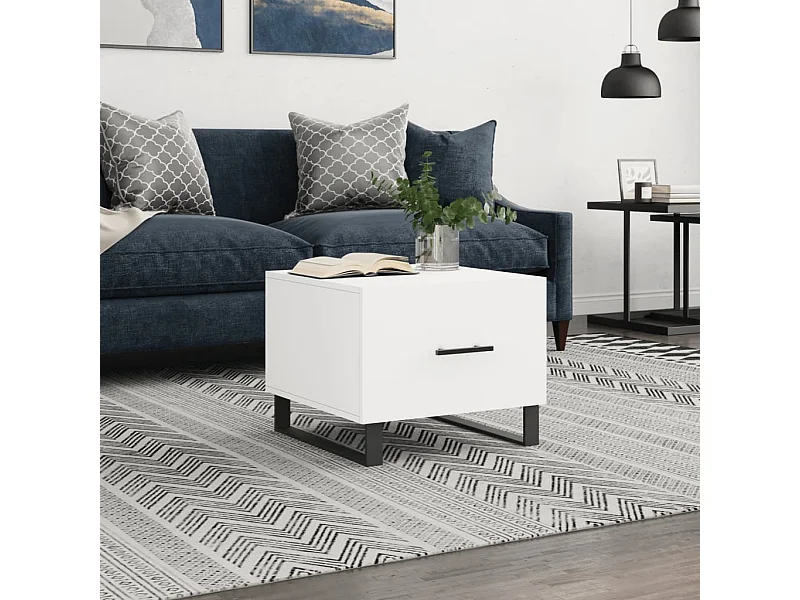 Mesa de centro 50x50x40 cm derivados de madeira branco PT985851