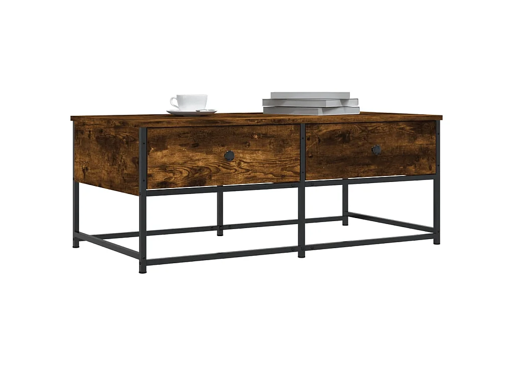 Mesa de centro madera de ingeniería roble ahumado 100x51x40 cm ES32015