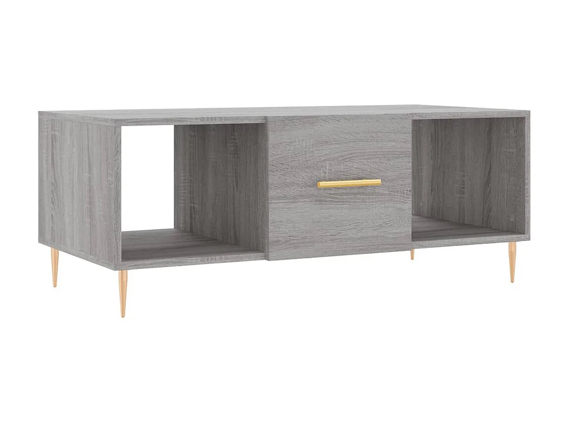 Table basse sonoma gris 102x50x40 cm bois d'ingénierie OFR71249 BonneVie Meuble