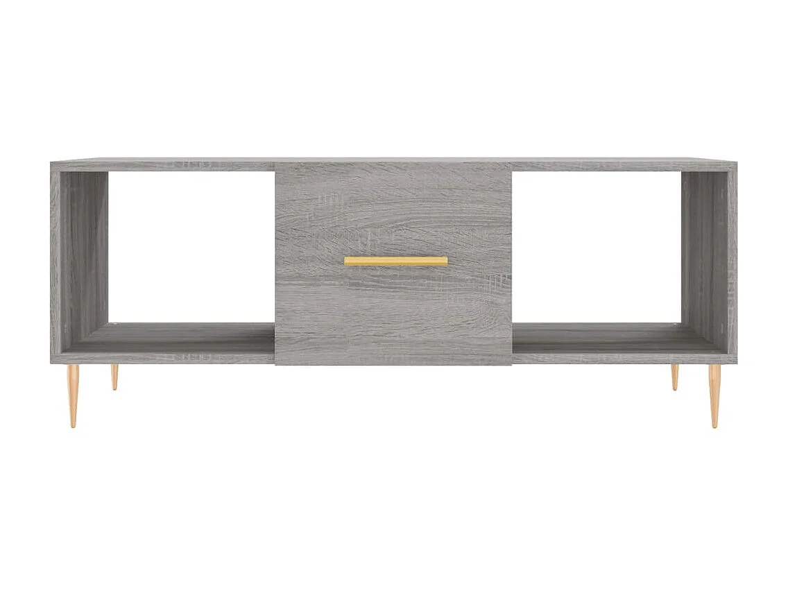 Table basse sonoma gris 102x50x40 cm bois d'ingénierie OFR71249 BonneVie Meuble