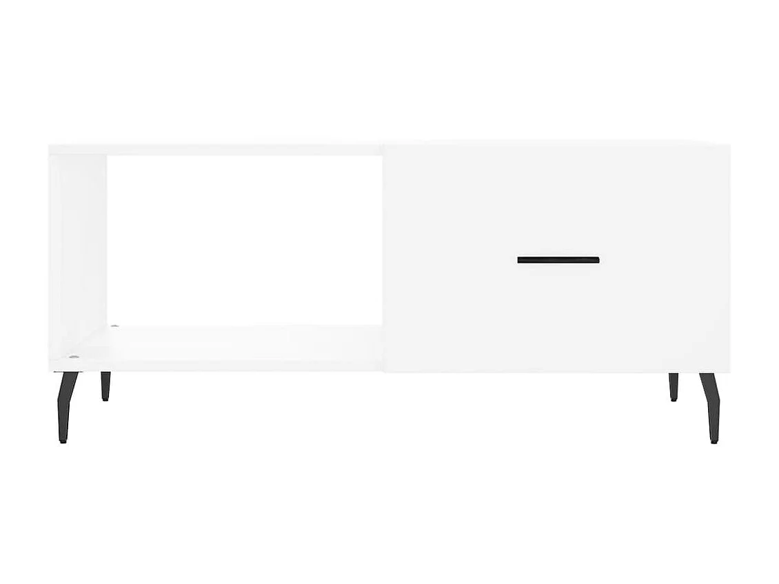 Table basse blanc 90x50x40 cm bois d'ingénierie OFR67116 BonneVie Meuble