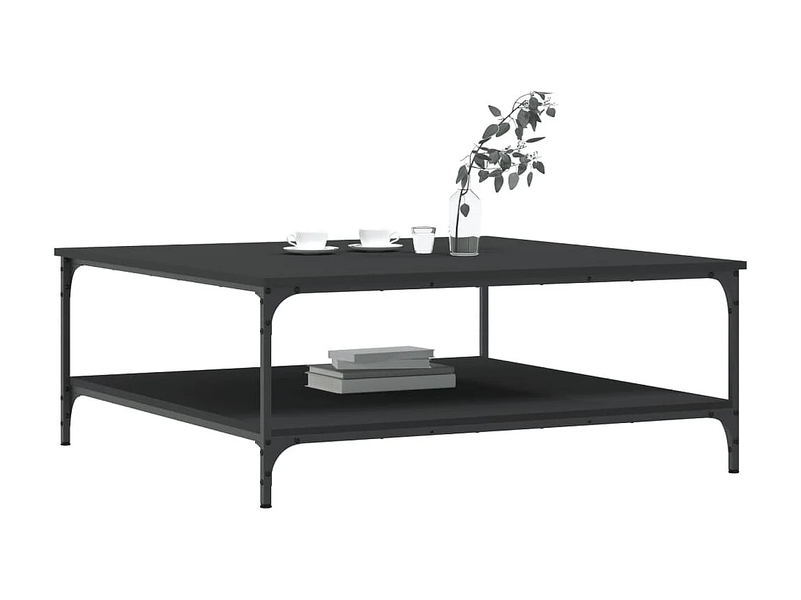 Mesa de centro 100x100x40 cm derivados de madeira preto PT794612