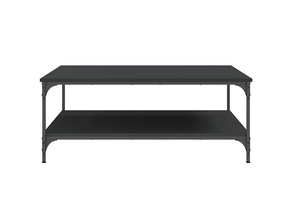 Mesa de centro madera de ingeniería negro 100x100x40 cm ES49457