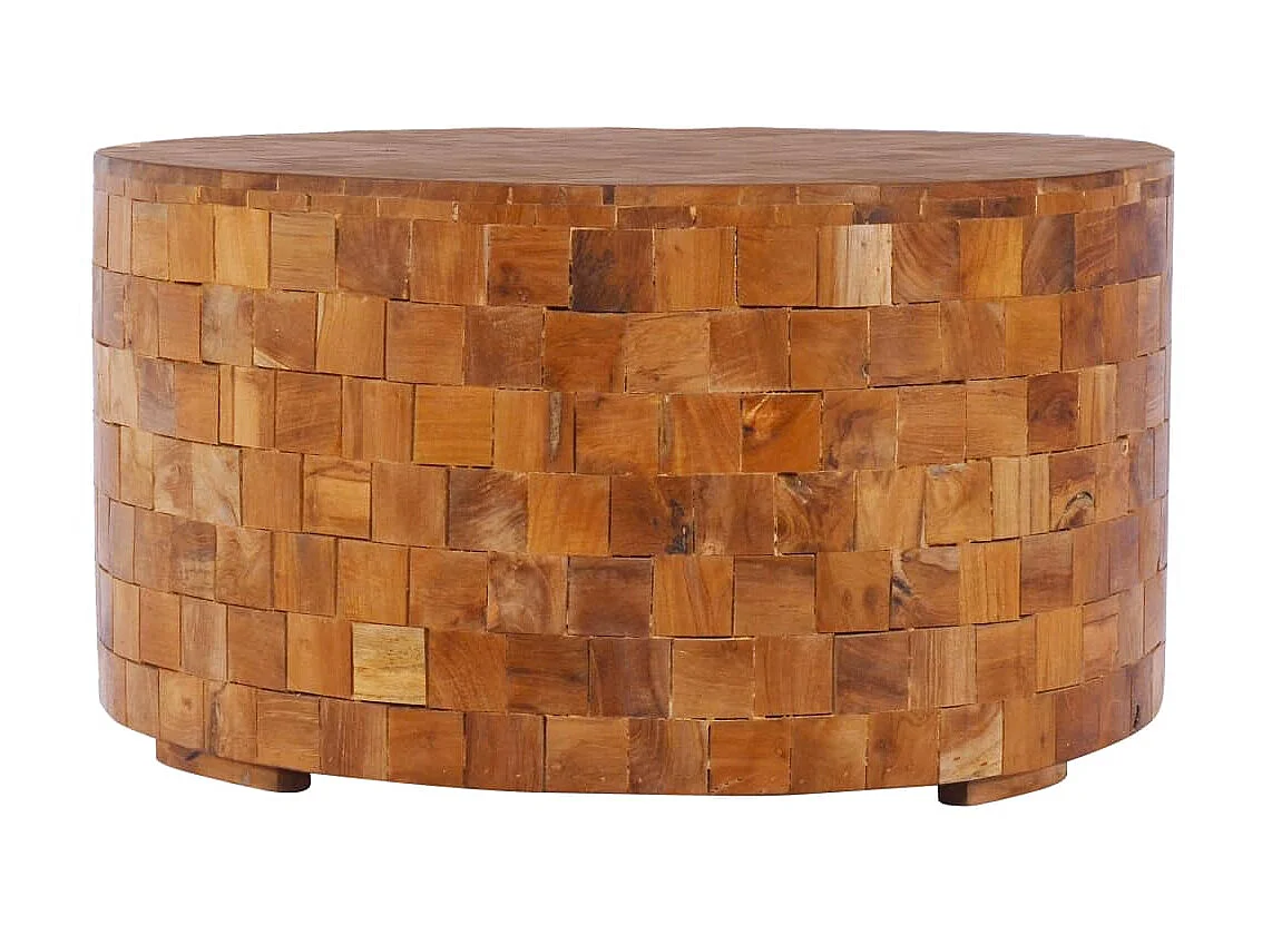 Mesa de centro de madera maciza de teca 60x60x35 cm ES18410