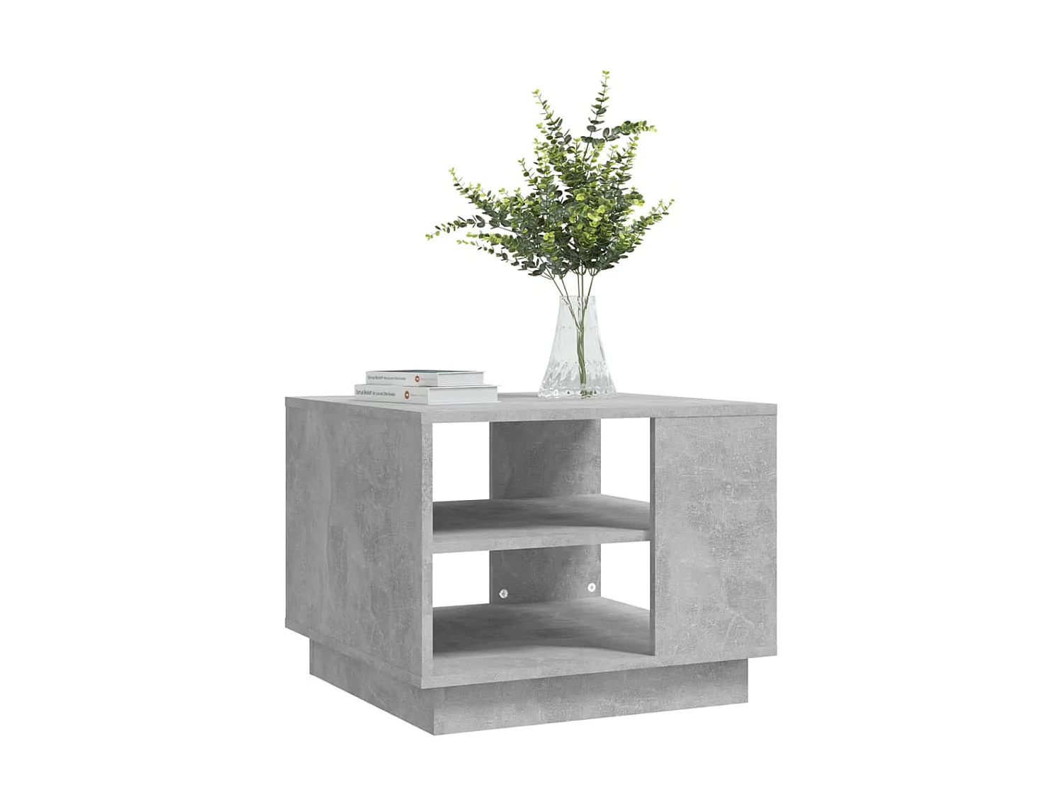 Table basse Gris béton 55x55x43 cm Aggloméré OFR63244 BonneVie Meuble