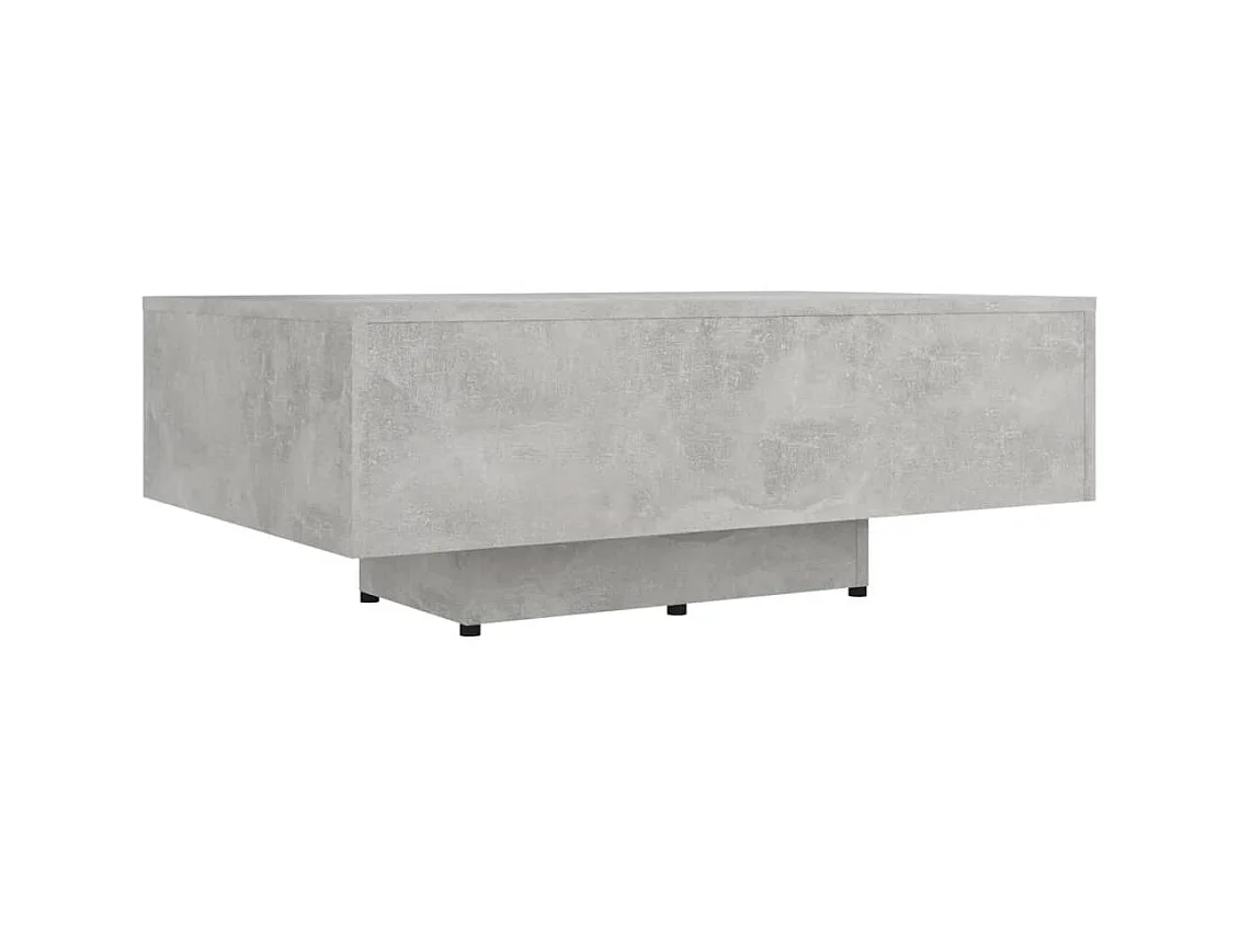 Table basse Gris béton 85x55x31 cm Aggloméré OFR31440 BonneVie Meuble