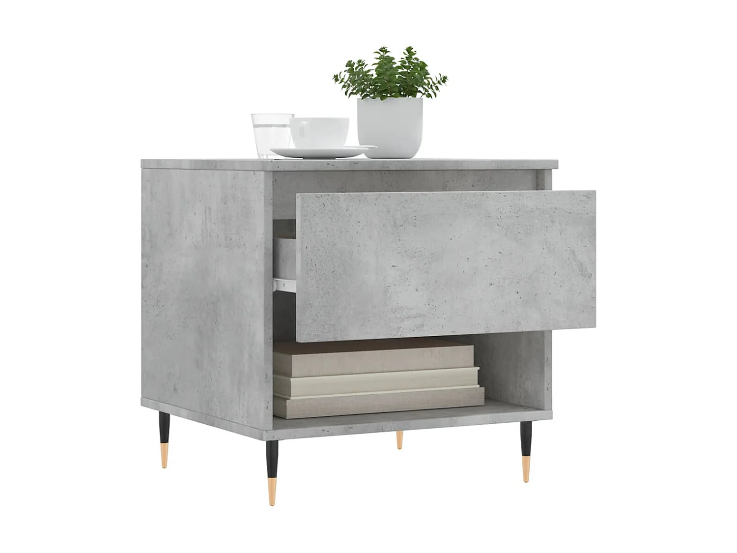 Mesa de centro 50x46x50cm derivados de madeira cinzento-cimento PT888248