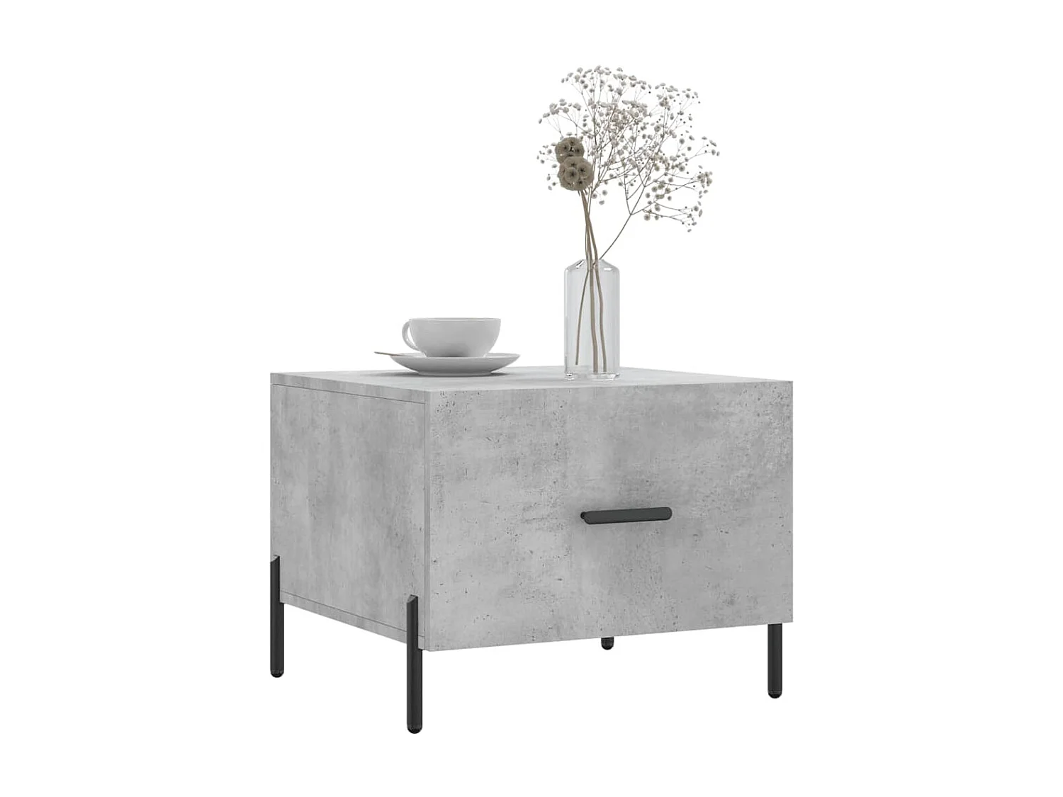 Mesa de centro madera de ingeniería gris hormigón 50x50x40 cm ES78806