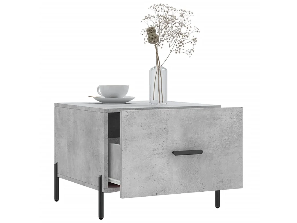 Mesa de centro madera de ingeniería gris hormigón 50x50x40 cm ES78806