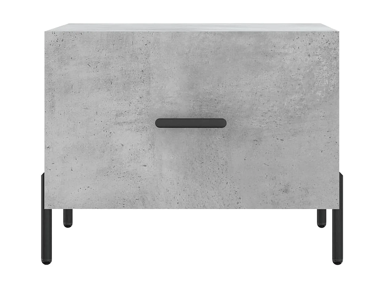 Salontafel 50x50x40 cm bewerkt hout betongrijs NL59323