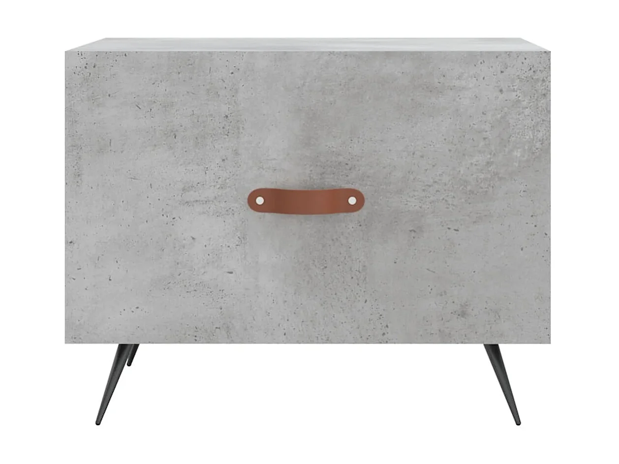 Table basse gris béton 50x50x40 cm bois d'ingénierie OFR12288 BonneVie Meuble