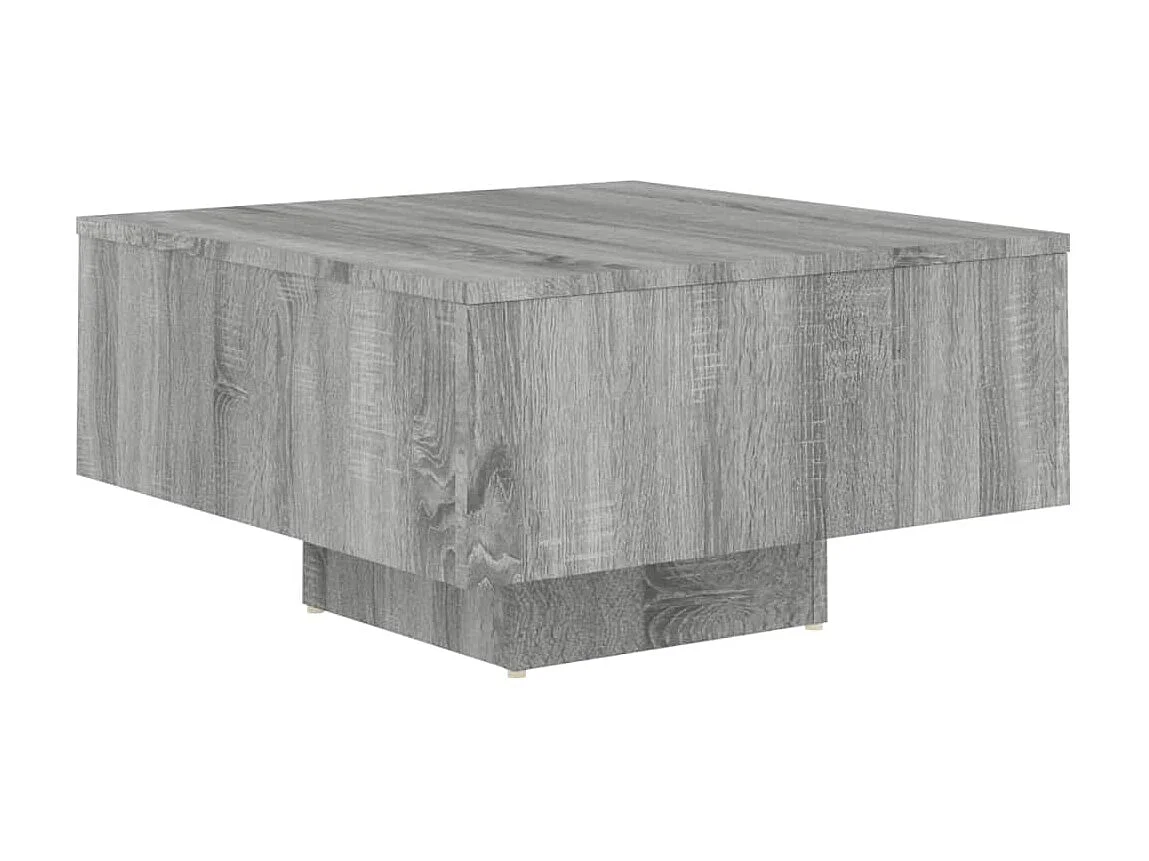 Mesa de centro madera contrachapada gris Sonoma 60x60x31,5 cm ES60126