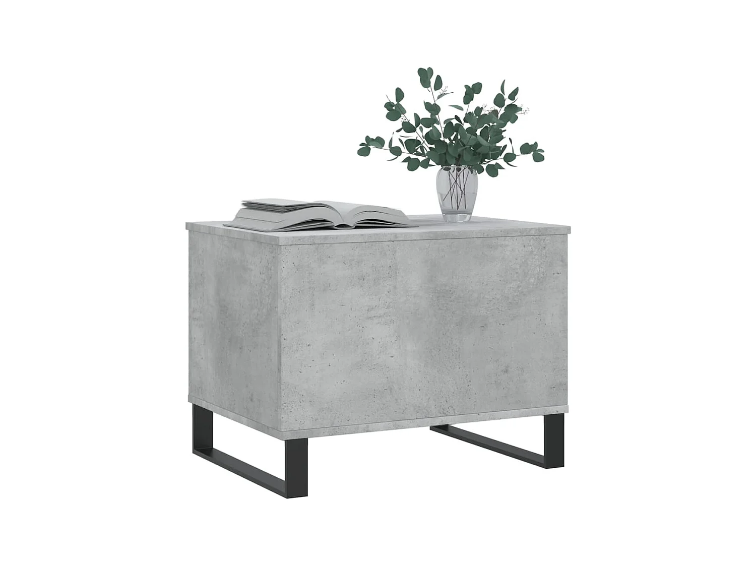 Table basse relevable Gris béton 60x44,5x45 cm Bois d'ingénierie OFR13875 BonneVie Meuble