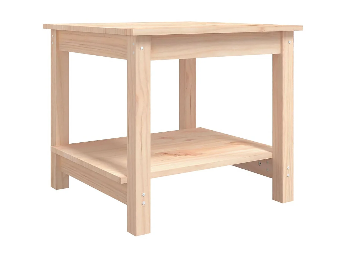 Table basse 50x50x45 cm Bois massif de pin OFR19264 BonneVie Meuble