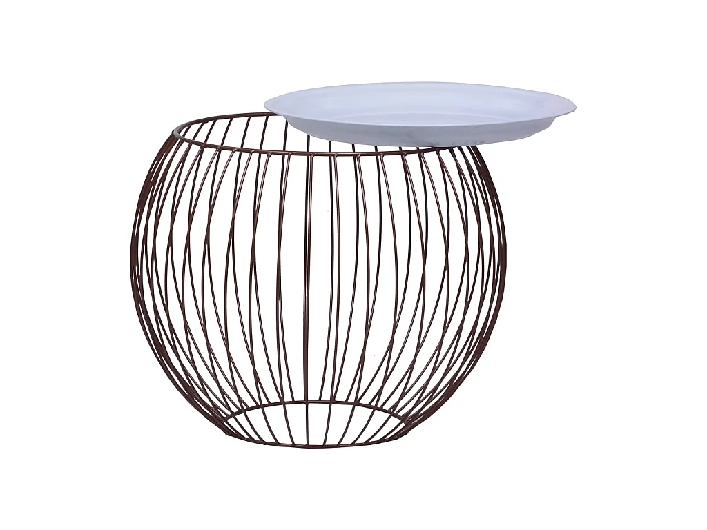 Table basse Doré Ø 51 cm OFR62893 BonneVie Meuble