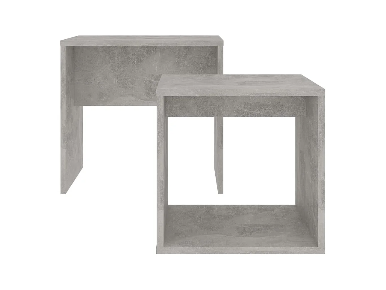 Ensemble de tables basses Gris béton 48x30x45 cm Aggloméré OFR62135 BonneVie Meuble