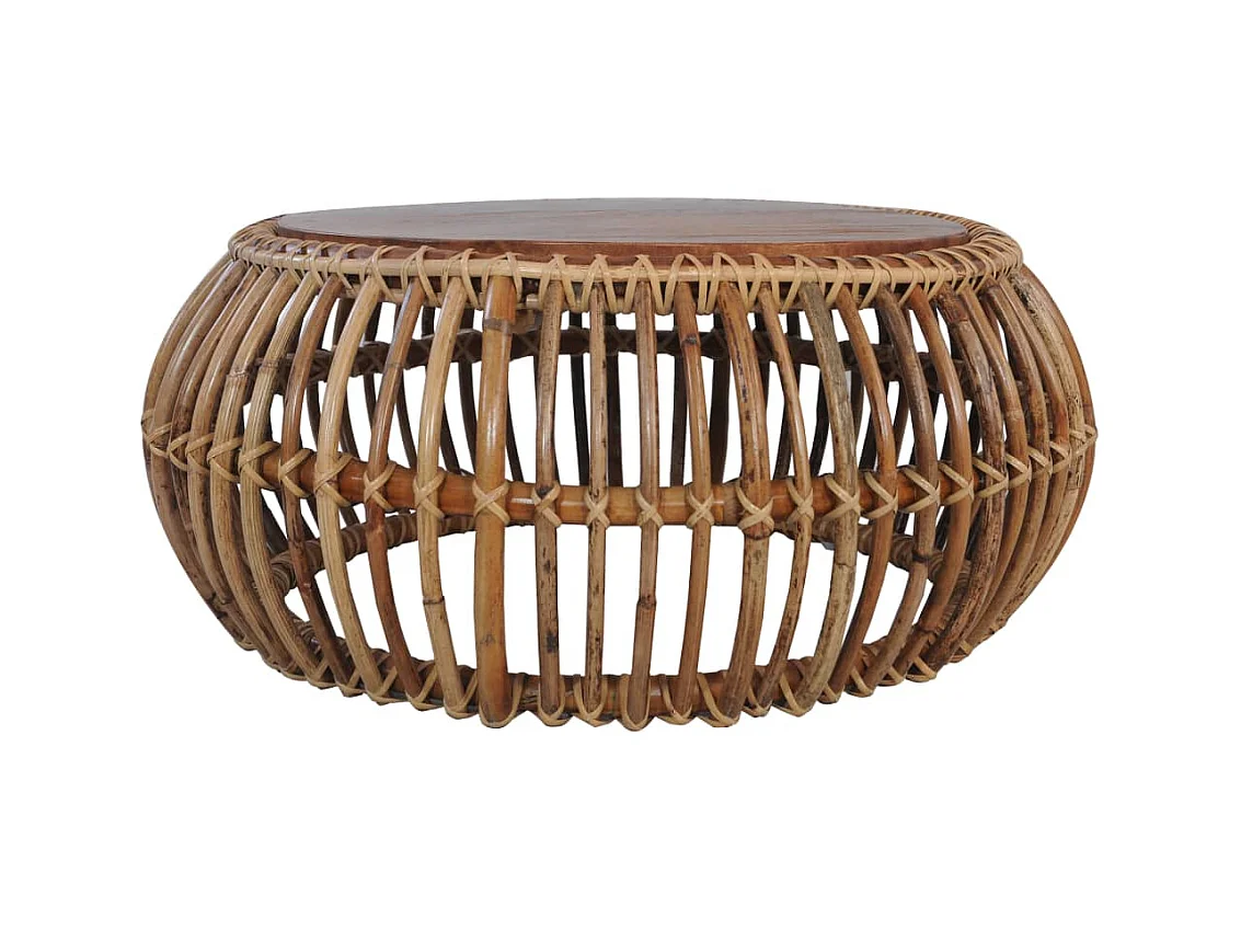 Tables basses 2 pcs Rotin naturel OFR70081 BonneVie Meuble