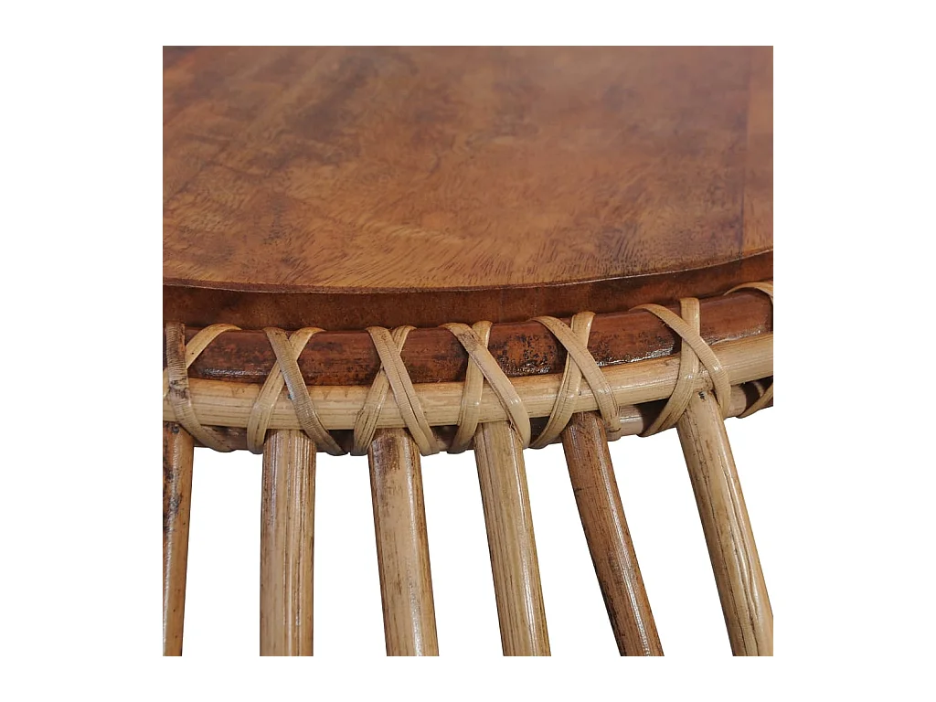 Tables basses 2 pcs Rotin naturel OFR70081 BonneVie Meuble