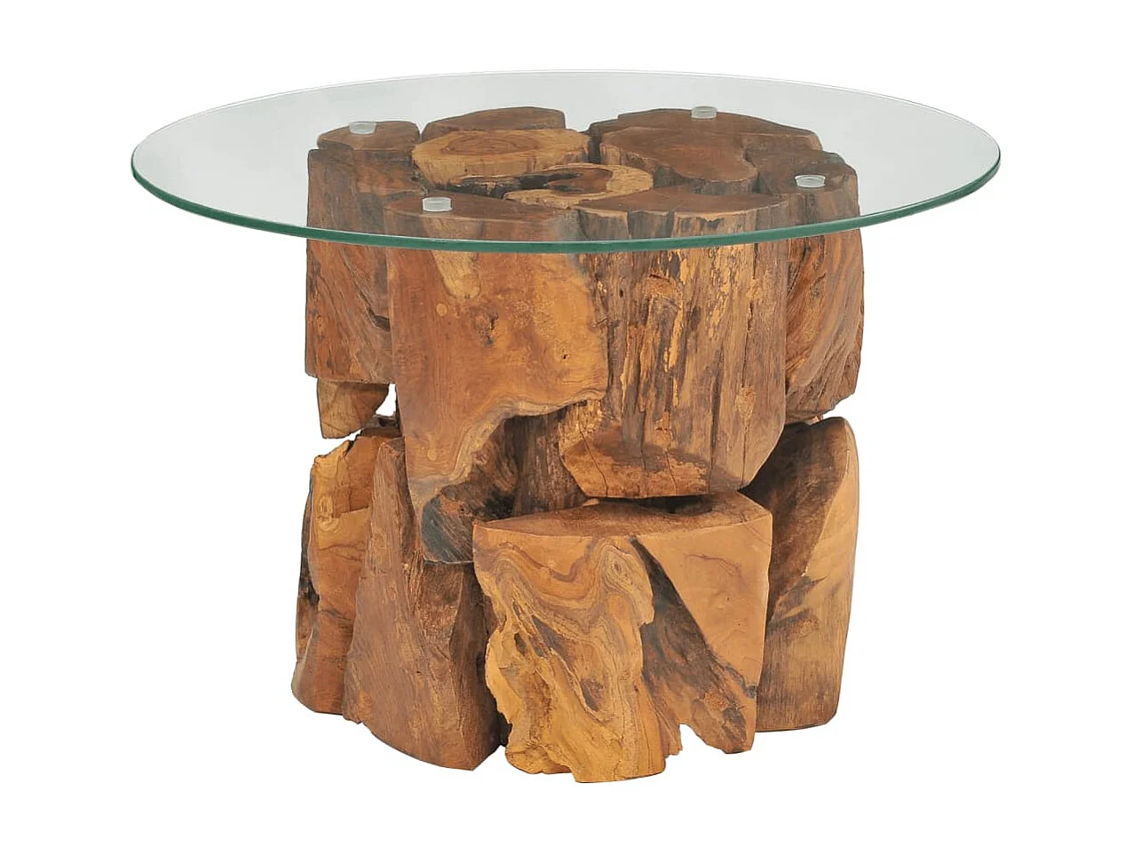 Table basse Bois flottant de teck massif 60 cm OFR82842 BonneVie Meuble