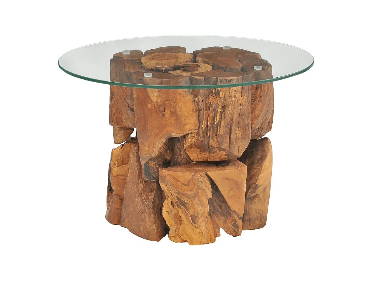 Table basse Bois flottant de teck massif 60 cm OFR82842 BonneVie Meuble