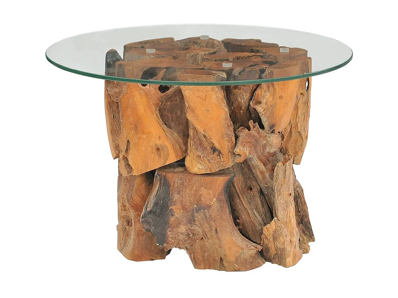 Table basse Bois flottant de teck massif 60 cm OFR82842 BonneVie Meuble