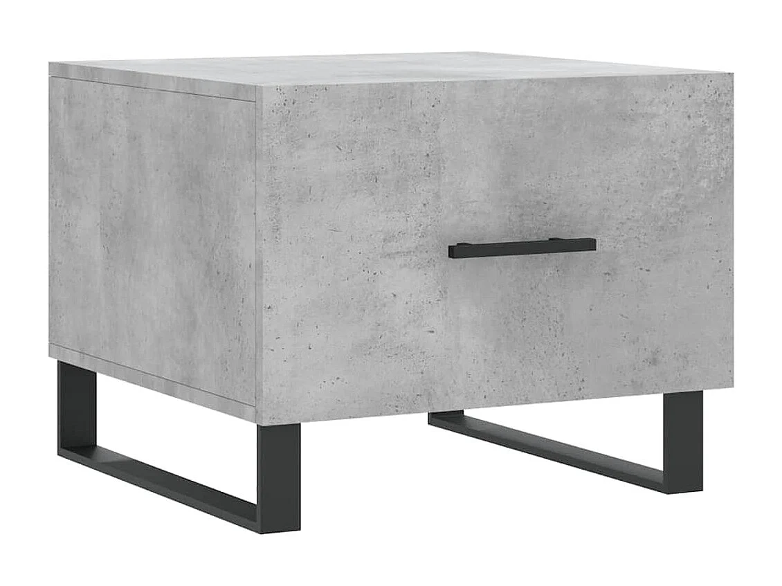 Table basse gris béton 50x50x40 cm bois d'ingénierie OFR72815 BonneVie Meuble