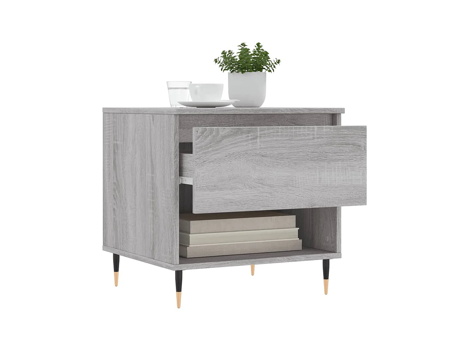 Tables basses 2 pcs sonoma gris 50x46x50 cm bois d'ingénierie OFR42743 BonneVie Meuble